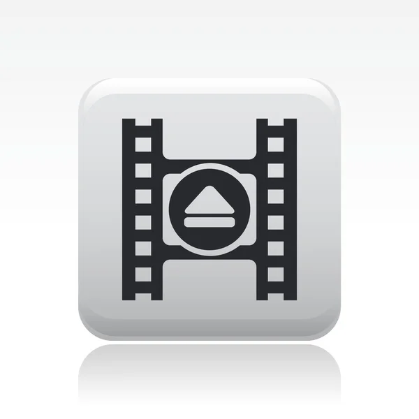 Vektorillustration des Video-Icons für einzelne Auswürfe — Stockvektor