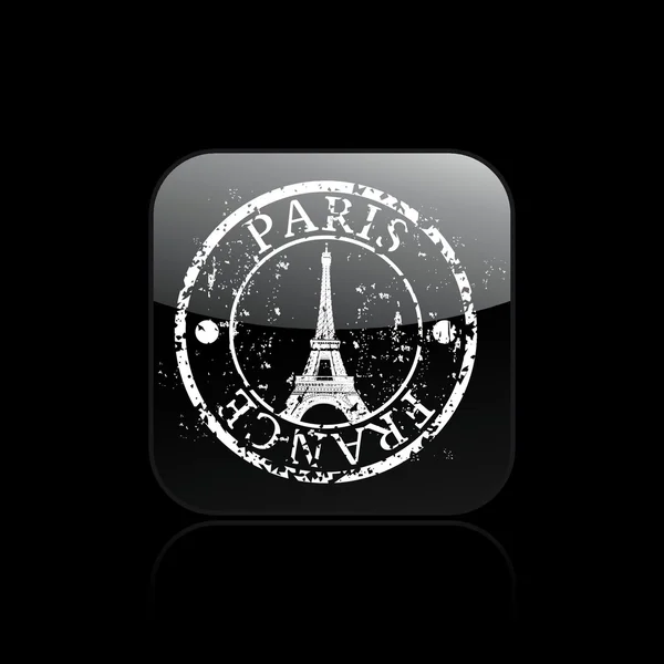 Ilustracja wektorowa na białym tle paris ikony — Wektor stockowy