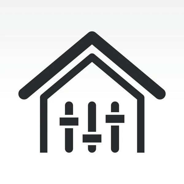Ilustración vectorial del icono aislado de la casa mezcladora — Vector de stock