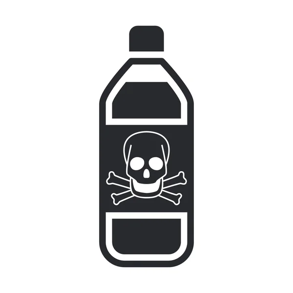 Ilustracja wektorowa na białym tle niebezpieczeństwo butelka ikona — Wektor stockowy