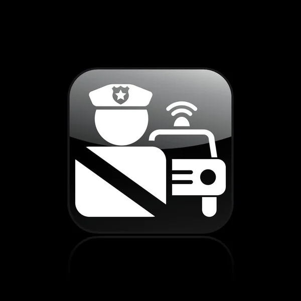 Illustrazione vettoriale dell'icona della polizia unica — Vettoriale Stock
