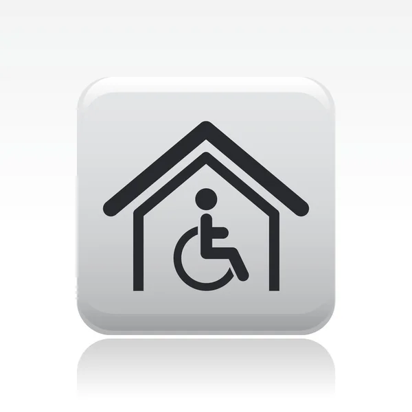 Ilustração vetorial do ícone de uma única casa handicap — Vetor de Stock