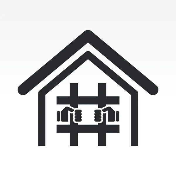 Ilustración vectorial del icono de prisión única — Vector de stock