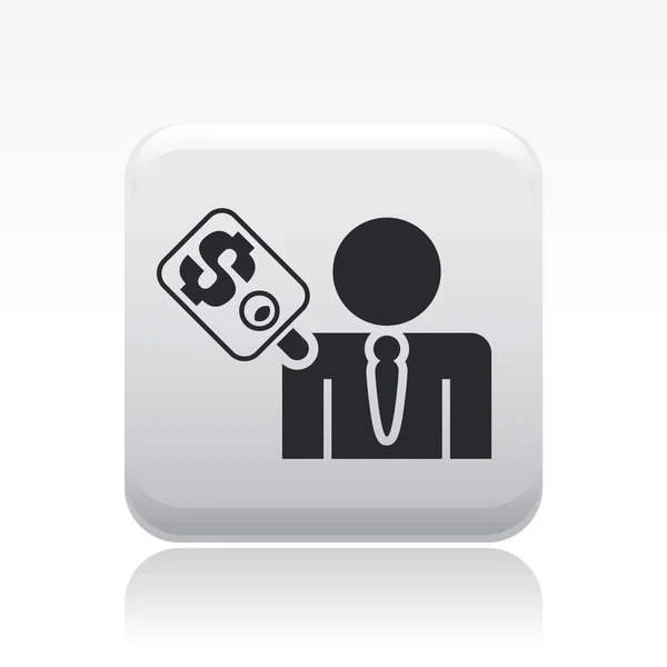 Illustration vectorielle de l'icône de prix unique — Image vectorielle