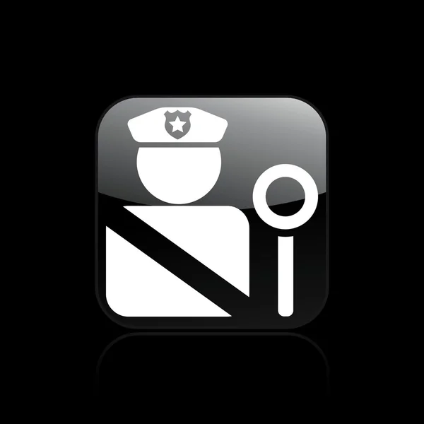 Vector illustration of single police icon — Stock Vector