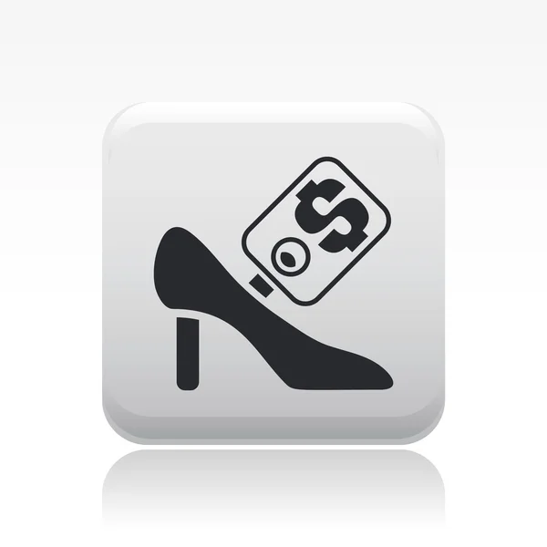 1 つの靴販売アイコンのベクトル イラスト — ストックベクタ