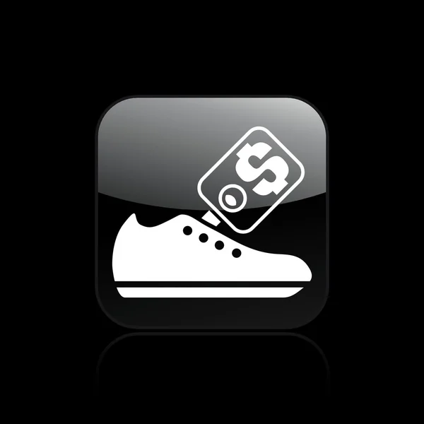 Vektor illustration av sko försäljning ikonen — Stock vektor