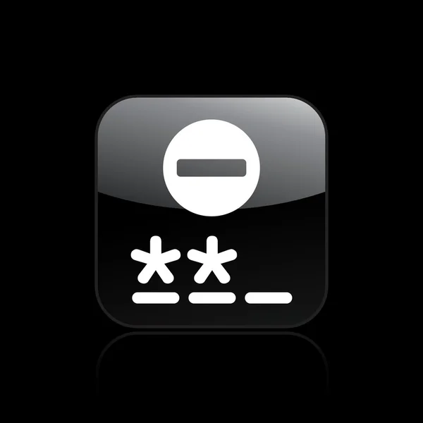 Illustrazione vettoriale dell'icona con password singola — Vettoriale Stock