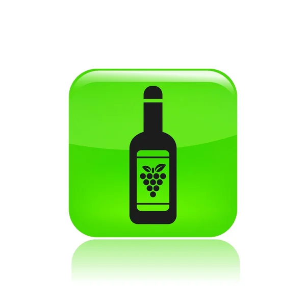 Vector illustration of single isolated wine bottle icon — Stock Vector