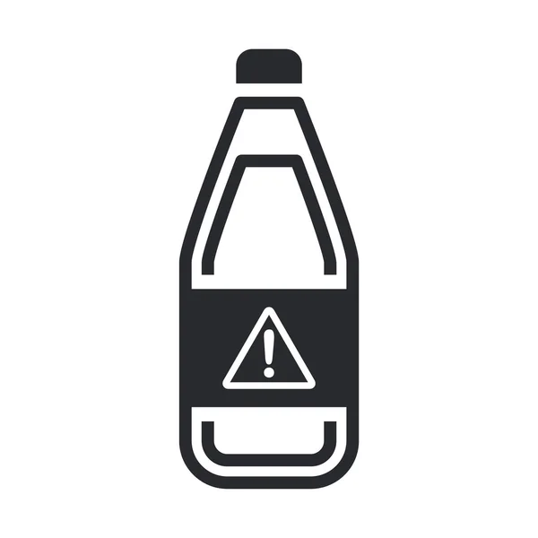 Illustrazione vettoriale dell'icona della bottiglia pericolosa isolata — Vettoriale Stock