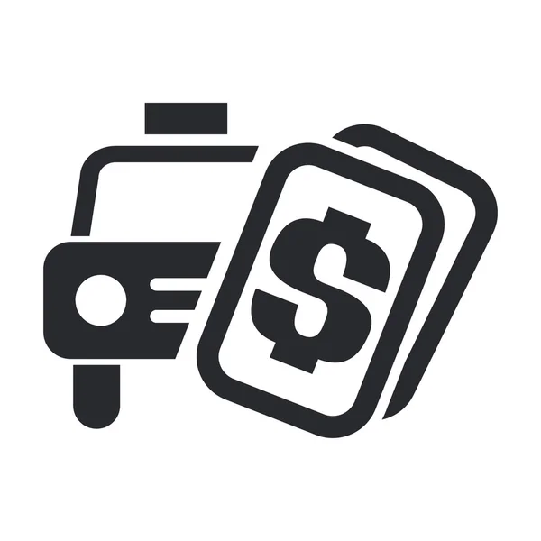Vector illustration of single isolated taxi price icon — Stock Vector