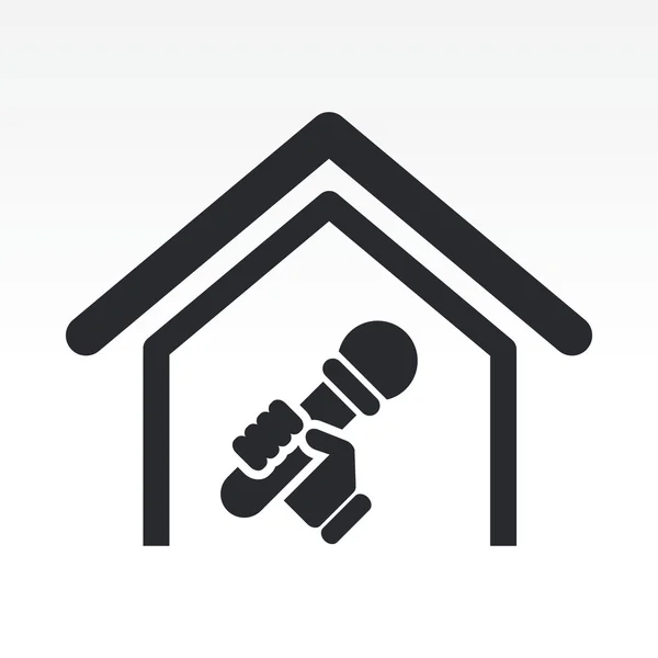 Vector illustration of isolated karaoke icon — Stock Vector