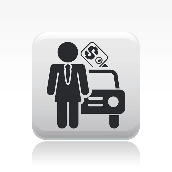 Vector illustration of single car sale icon — Stock Vector