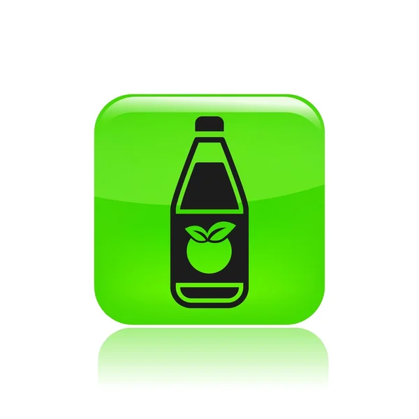 Vector illustration of single juice bottle icon — Stock Vector