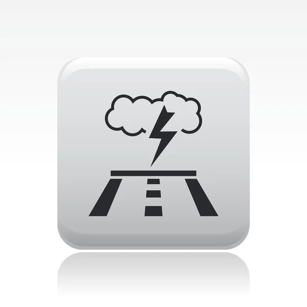 Vector illustration of single road forecast icon — Stock Vector