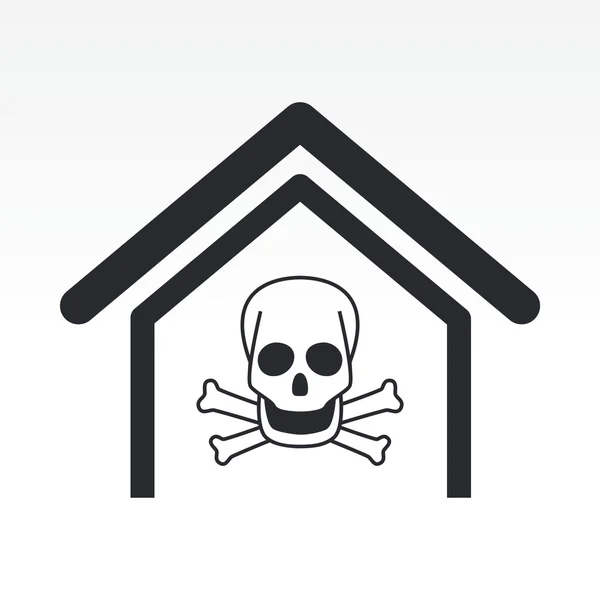 Vector illustration of isolated danger icon — Stock Vector