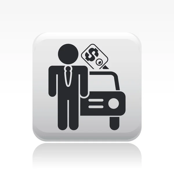 Ilustracja wektorowa ikona sprzedaży jednego samochodu — Wektor stockowy