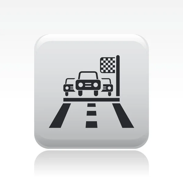 Illustration vectorielle de l'icône de voiture de course unique — Image vectorielle