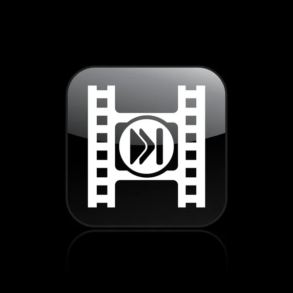 Ilustración vectorial del icono de reproductor de vídeo aislado — Vector de stock