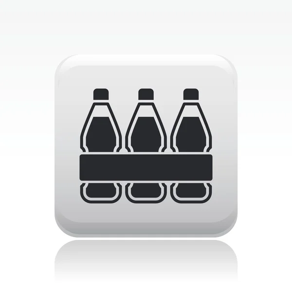 Vectorillustratie van enkele flessen pictogram — Stockvector