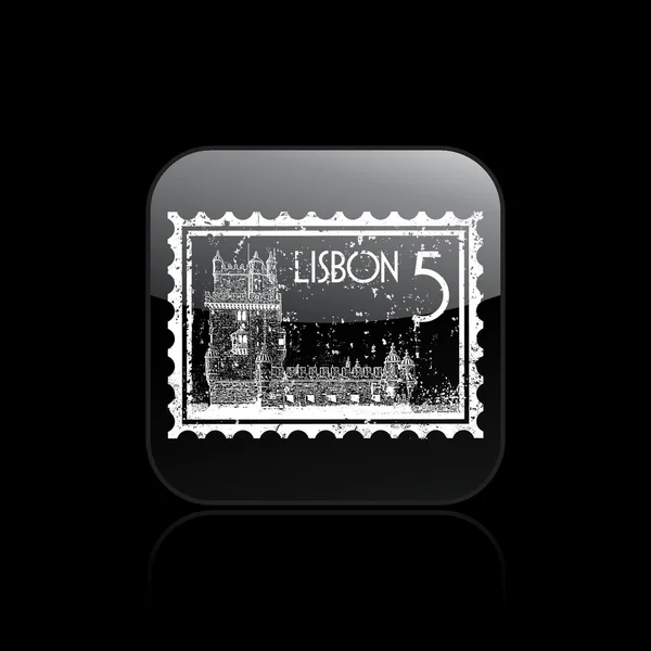 Vectorillustratie van één Lissabon pictogram — Stockvector