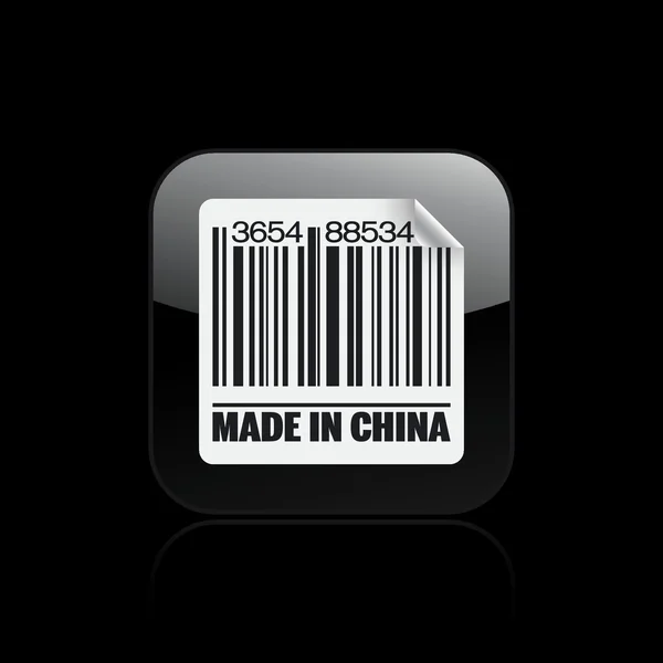 Ilustração vetorial de feito no ícone da China — Vetor de Stock