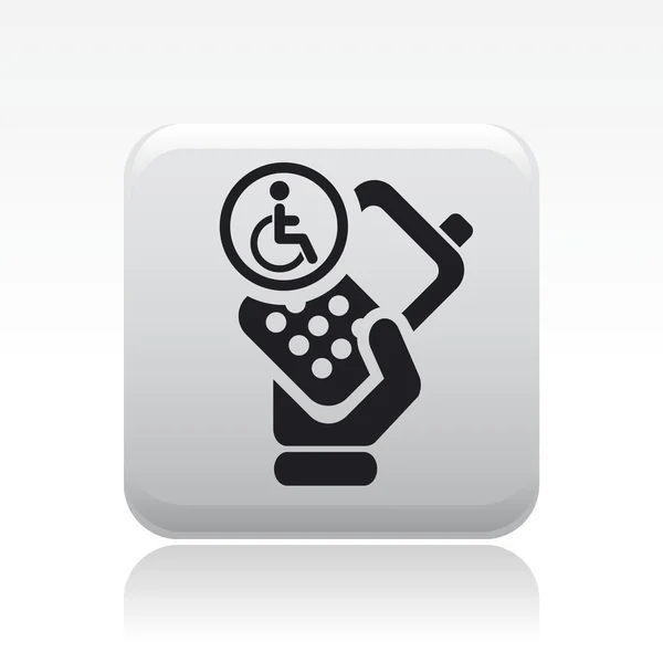 Ilustracja wektorowa ikona jeden telefon — Wektor stockowy