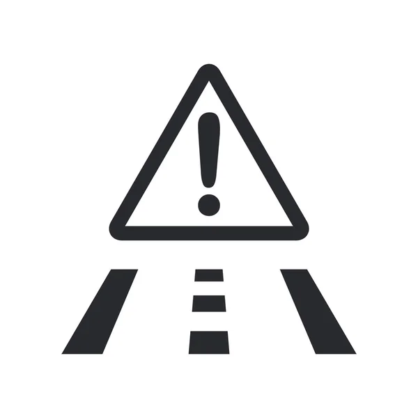Illustrazione vettoriale dell'icona del pericolo stradale isolato — Vettoriale Stock
