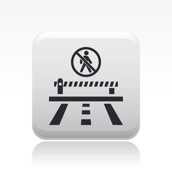 Ilustração vetorial do ícone da estrada proibida de acesso — Vetor de Stock