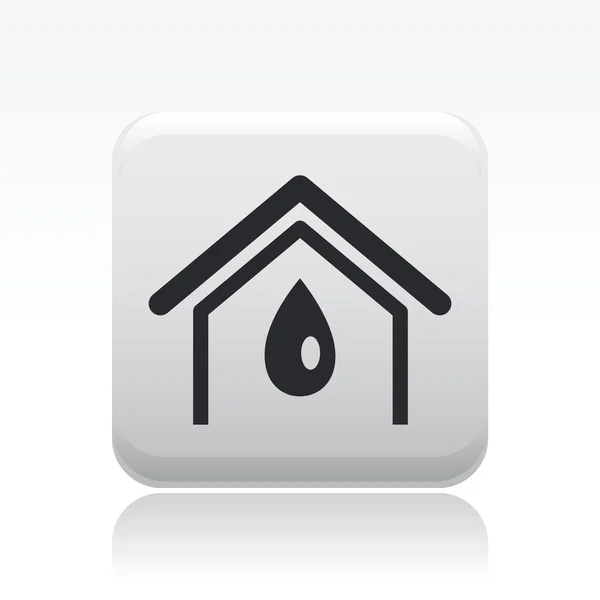 1 つの家庭の水アイコンのベクトル イラスト — ストックベクタ