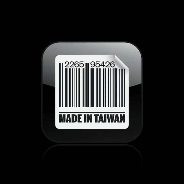 Ilustração vetorial do único ícone de Taiwan — Vetor de Stock