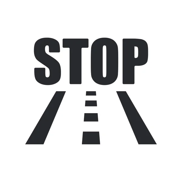 Illustrazione vettoriale dell'icona di stop isolata — Vettoriale Stock