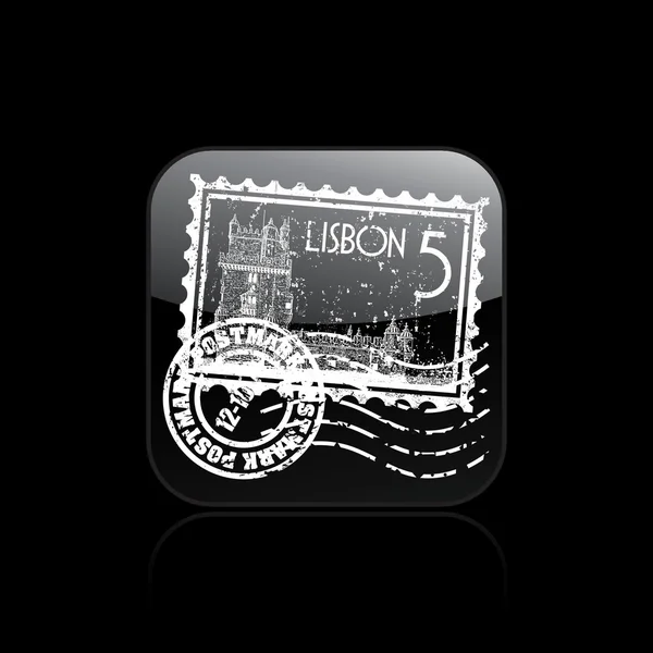 Illustration vectorielle de l'icône unique de Lisbonne — Image vectorielle
