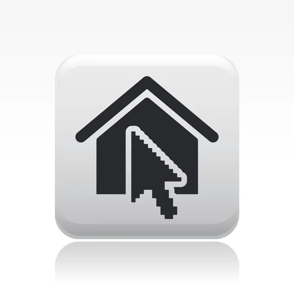 Illustration vectorielle de l'icône du bouton home unique — Image vectorielle
