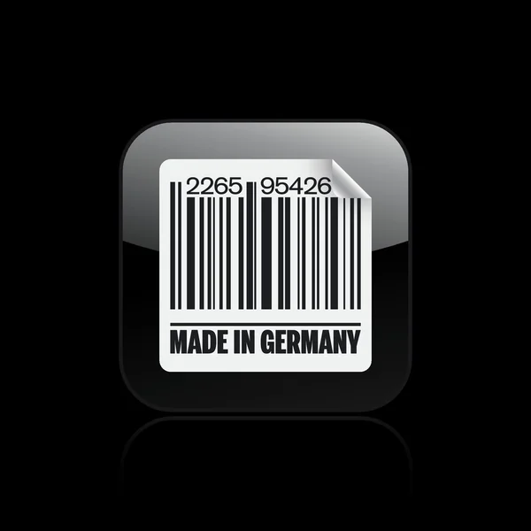 Ilustração vetorial do único ícone de código de barras da Alemanha — Vetor de Stock