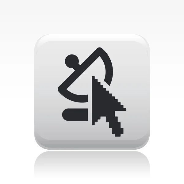 Illustration vectorielle de l'icône isolée de l'antenne web — Image vectorielle