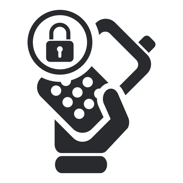 Ilustración vectorial del icono del teléfono de bloqueo aislado — Vector de stock