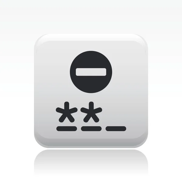 Illustrazione vettoriale dell'icona con password singola — Vettoriale Stock