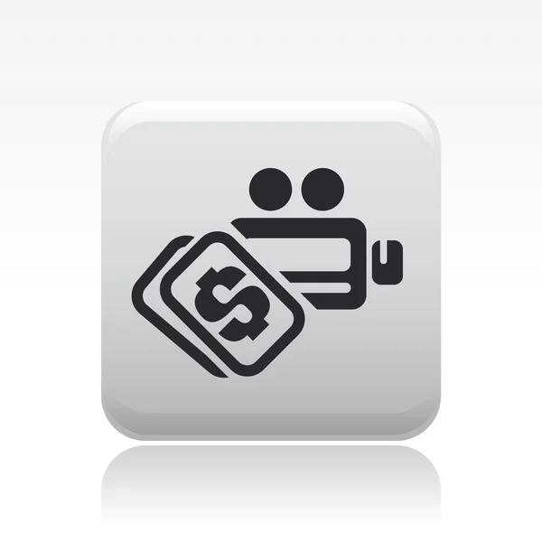 Ilustración vectorial del icono de pago de vídeo único — Vector de stock