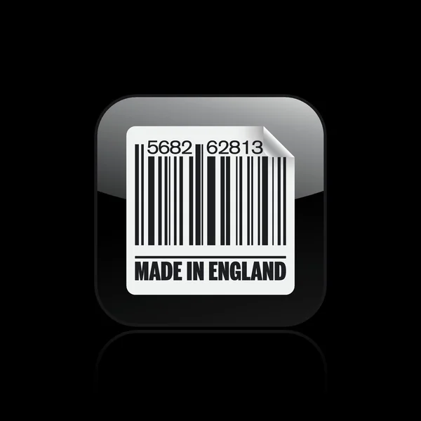 Ilustração vetorial do ícone de código de barras da Inglaterra — Vetor de Stock