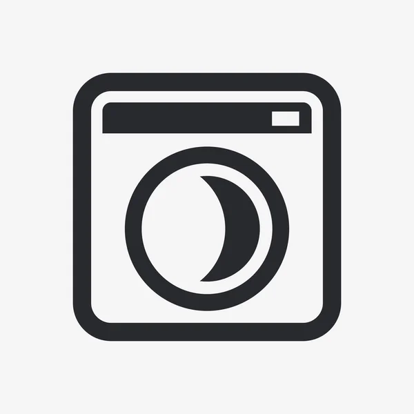 Vektor-Illustration des isolierten Waschmaschinen-Symbols — Stockvektor