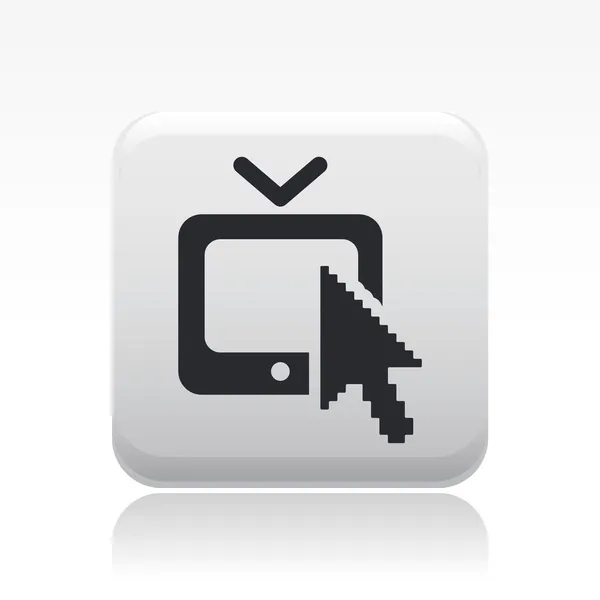 Vector illustration of single web tv icon — Stock Vector