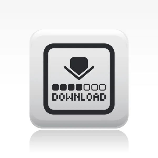 Illustrazione vettoriale dell'icona del download singolo — Vettoriale Stock