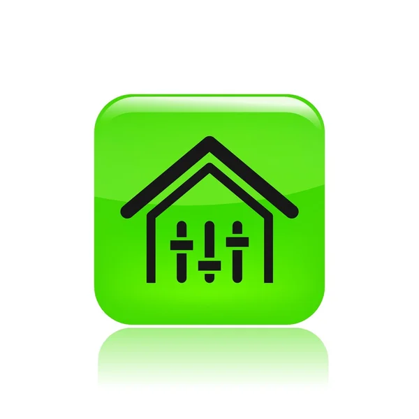 Ilustración vectorial del icono de niveles de una sola casa — Vector de stock