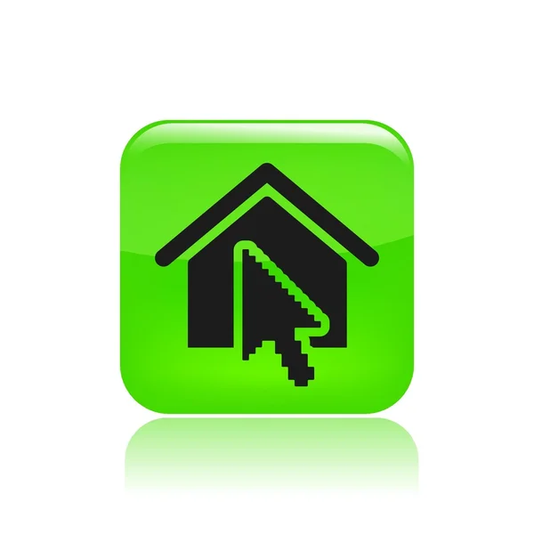 Ilustración vectorial del icono de una sola casa — Vector de stock