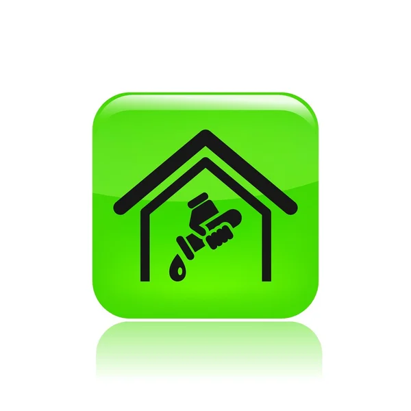 Vector illustration of single water house icon — Stock Vector