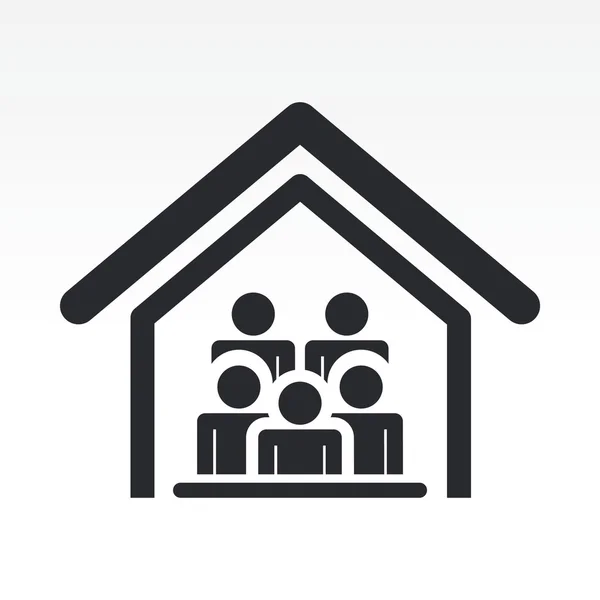 Illustrazione vettoriale dell'icona della casa degli ospiti — Vettoriale Stock