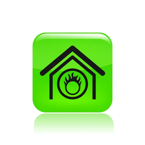 Vector illustration of single danger home icon — Stock Vector