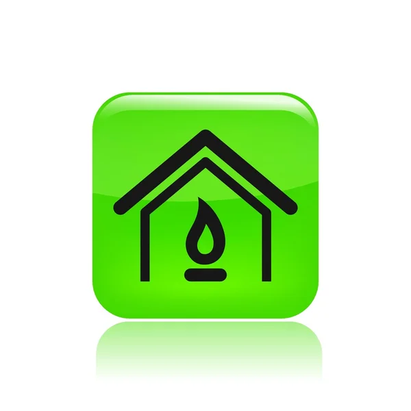 Vector illustration of single gas home icon — Stock Vector
