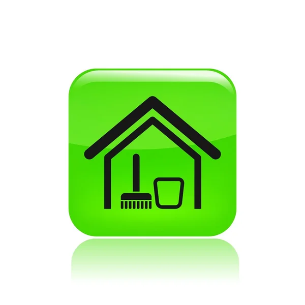 Ilustración vectorial del icono de una casa limpia — Vector de stock
